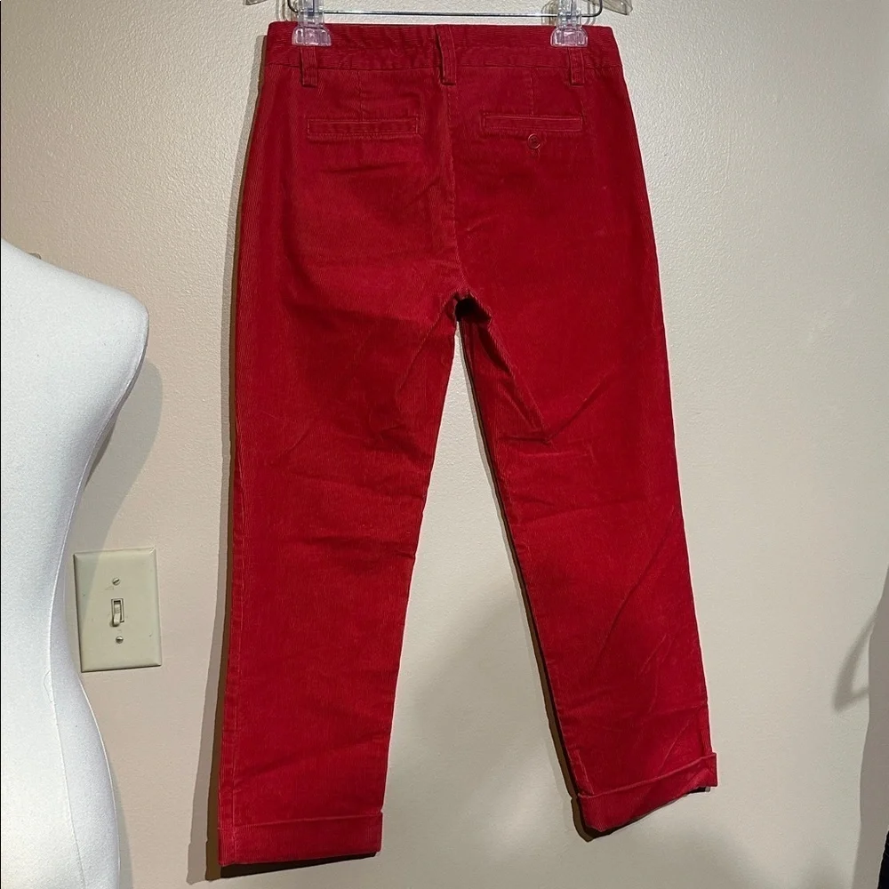 J. Crew Vibrant Red Corduroy Pants city fit